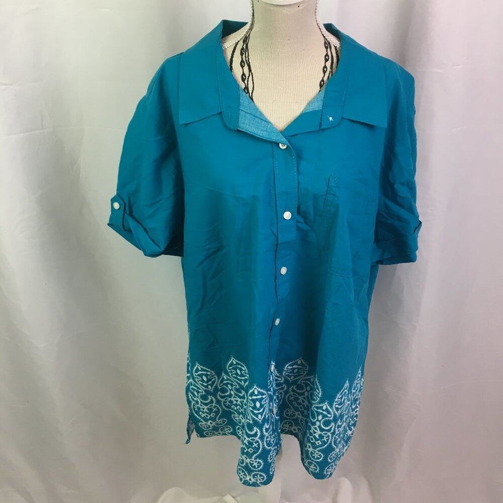 East 5th Button Down Short Sleeve Shirt Luella Border PXL